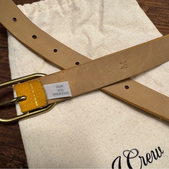 J. Crew Mustard Leather Belt with Gold Buckle - Picture 3 of 3